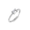 .50 Ct East West Emerald Lab Diamond Pavé Ring