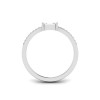 .50 Ct East West Emerald Lab Diamond Pavé Ring