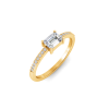 .50 Ct East West Emerald Moissanite Pavé Ring