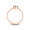 .50 Ct East West Pear Lab Diamond Pavé Ring