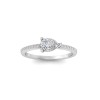 .50 Ct East West Pear Moissanite Pavé Ring