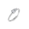 .50 Ct East West Pear Moissanite Pavé Ring