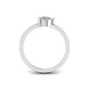 .50 Ct East West Pear Moissanite Pavé Ring