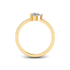.50 Ct East West Pear Lab Diamond Pavé Ring