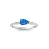 East West .50 Ct Pear Topaz Pavé Birthstone Ring