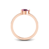 East West .50 Ct Pear Tourmaline Pavé Birthstone Ring
