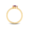 East West .50 Ct Pear Tourmaline Pavé Birthstone Ring