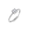 .50 Ct East West Round Moissanite Pavé Ring