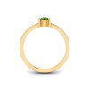 East West .50 Ct Round Peridot Pavé Birthstone Ring