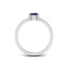 East West .50 Ct Oval Alexandrite Pavé Birthstone Ring