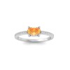 East West .50 Ct Oval Citrine Pavé Birthstone Ring