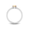 East West .50 Ct Oval Citrine Pavé Birthstone Ring