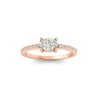 East West .50 Ct Oval CZ Pavé Birthstone Ring