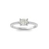 East West .50 Ct Oval CZ Pavé Birthstone Ring