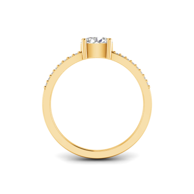 .50 Ct East West Oval Lab Diamond Pavé Ring