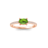 East West .50 Ct Oval Peridot Pavé Birthstone Ring