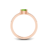 East West .50 Ct Oval Peridot Pavé Birthstone Ring