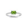 East West .50 Ct Oval Peridot Pavé Birthstone Ring