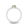 East West .50 Ct Oval Peridot Pavé Birthstone Ring
