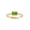 East West .50 Ct Oval Peridot Pavé Birthstone Ring