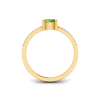 East West .50 Ct Oval Peridot Pavé Birthstone Ring