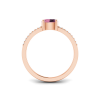 East West .50 Ct Oval Tourmaline Pavé Birthstone Ring