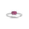 East West .50 Ct Oval Tourmaline Pavé Birthstone Ring