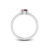 East West .50 Ct Oval Tourmaline Pavé Birthstone Ring