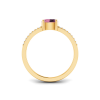 East West .50 Ct Oval Tourmaline Pavé Birthstone Ring