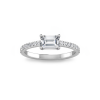 .62 Ctw Emerald Diamond Pavé Engagement Ring