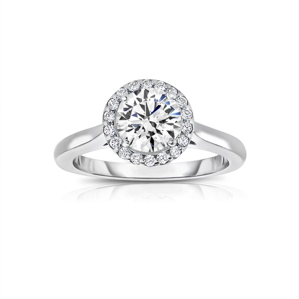 .60 Ct Round Lab Diamond & .10 Ctw Diamond Halo Engagement Ring