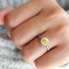 Halo Fancy Yellow Ring