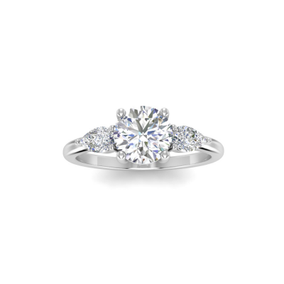 1.40 Ctw Diamond Cherish Three Stone Engagement Ring