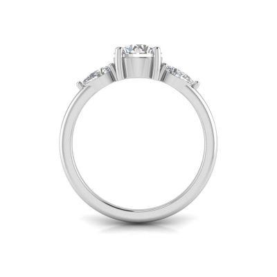 1.40 Ctw Diamond Cherish Three Stone Engagement Ring