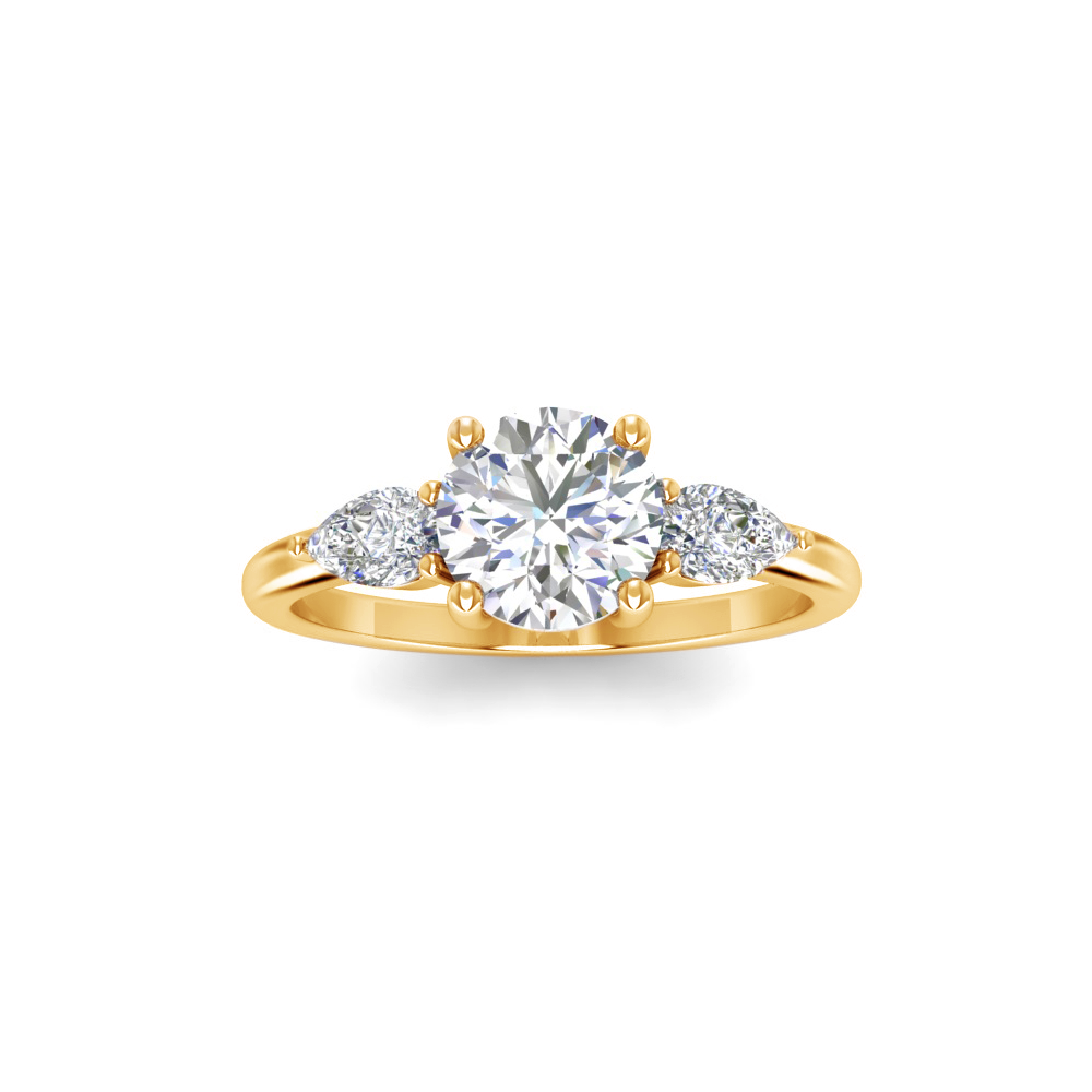 1.40 Ctw Diamond Cherish Three Stone Engagement Ring