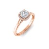 1.5 Ct Cushion Lab Diamond & .15 Ctw Diamond Classic Halo Engagement Ring