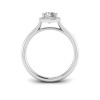 1 Ct Princess Lab Diamond & .15 Ctw Diamond Classic Halo Engagement Ring