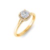 1.5 Ct Cushion Lab Diamond & .15 Ctw Diamond Classic Halo Engagement Ring