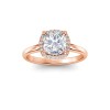 3 Ct Cushion Lab Diamond & .15 Ctw Diamond Classic Halo Engagement Ring