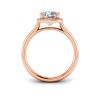 3 Ct Cushion Lab Diamond & .15 Ctw Diamond Classic Halo Engagement Ring