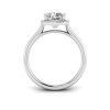 3 Ct Cushion Lab Diamond & .15 Ctw Diamond Classic Halo Engagement Ring