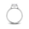 3 Ct Radiant Lab Diamond & .15 Ctw Diamond Classic Halo Engagement Ring