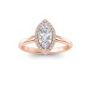 1.5 Ct Marquise Lab Diamond & .15 Ctw Diamond Classic Halo Engagement Ring