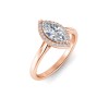 1.5 Ct Marquise Lab Diamond & .15 Ctw Diamond Classic Halo Engagement Ring