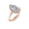 3 Ct Marquise Moissanite & .15 Ctw Diamond Classic Halo Engagement Ring