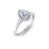 1.65 Ctw Pear Diamond Classic Halo Engagement Ring