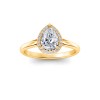 2 Ct Pear Lab Diamond & .15 Ctw Diamond Classic Halo Engagement Ring