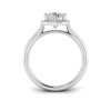 3 Ct Pear Lab Diamond & .15 Ctw Diamond Classic Halo Engagement Ring