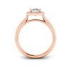 2 Ct Round Lab Diamond & .15 Ctw Diamond Classic Halo Engagement Ring