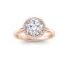 3 Ct Round Lab Diamond & .15 Ctw Diamond Classic Halo Engagement Ring